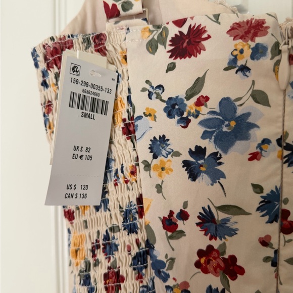 A&F Bra-Free Dylan Midi Dress in Cream Floral, NWT, size S - Picture 7 of 9